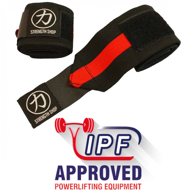 HEAVY WRIST WRAPS BLACK AND RED